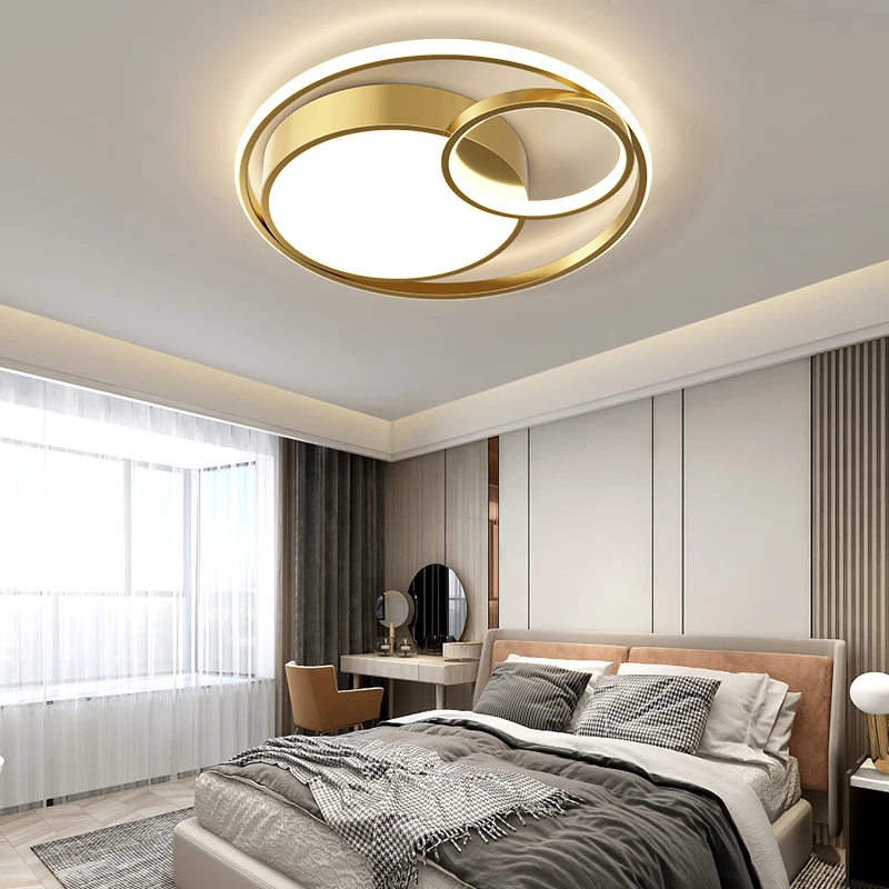 

New Simple Modern LED Ceiling Lights for Living Room Bedroom study Attic Round Fixtures Indoor with Remote Control Ceiling Lamp