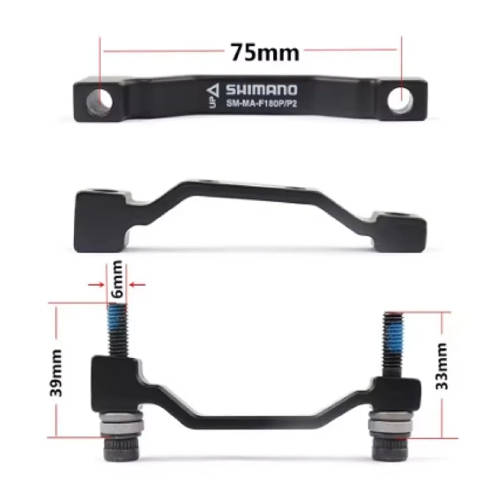SHIMANO Original Disc Brake Adapter PM A Pillar Disc Brake Bracket For 180mm 203mm Rotor RT86 RT81 RT56 F180P/P2 F203P/PM mountain bicycle disc brake