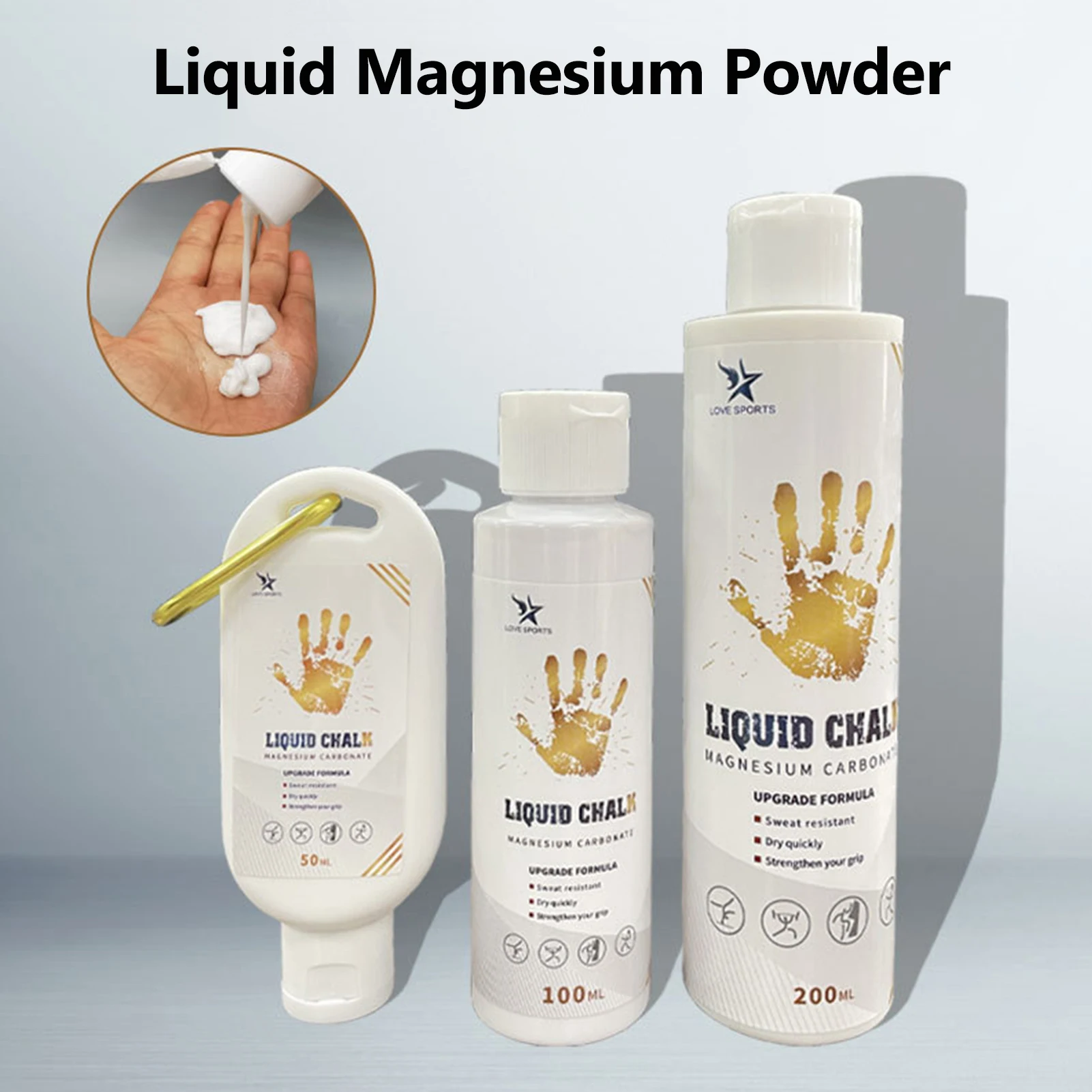 Sports Liquid Magnesium Powder Fitness Lifting Anti Slip Cream Grip Liquid Magnesium For Indoor Pole Dancing Rock Climbing Gym 3