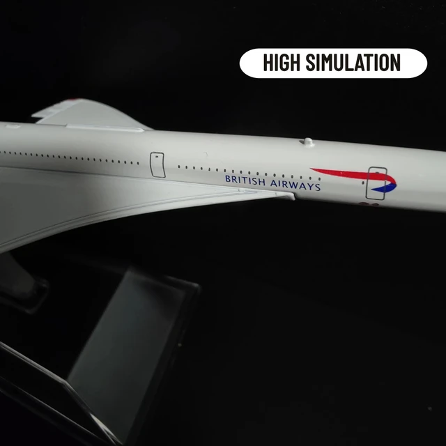1:400 Metal Aircraft Model Replica, British Airways Concorde Airplane Scale Miniature Art Decoration Diecast Aviation Toy Gift 3