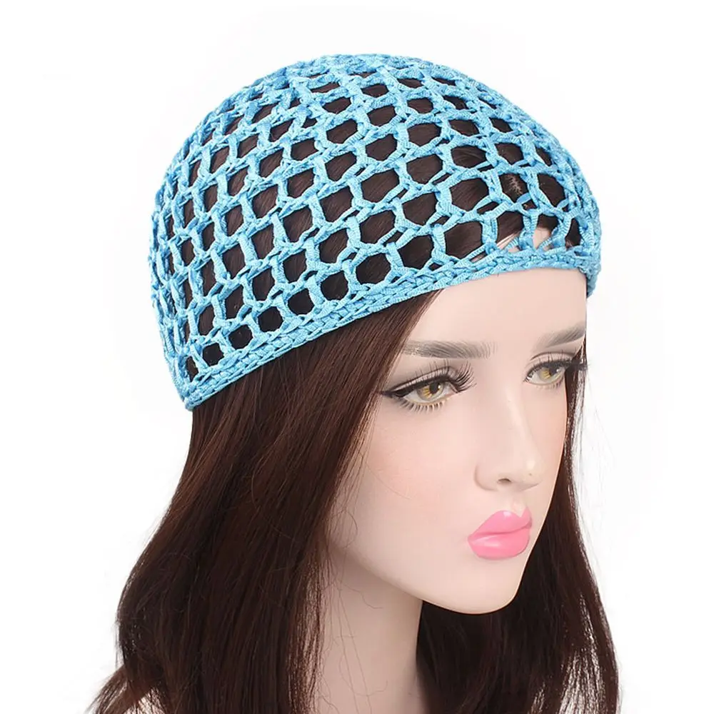 Description Picture 2 of itemMulti-color Women Cover Night Handmade Crochet Mesh Cap Hair Net Net Hat Snood