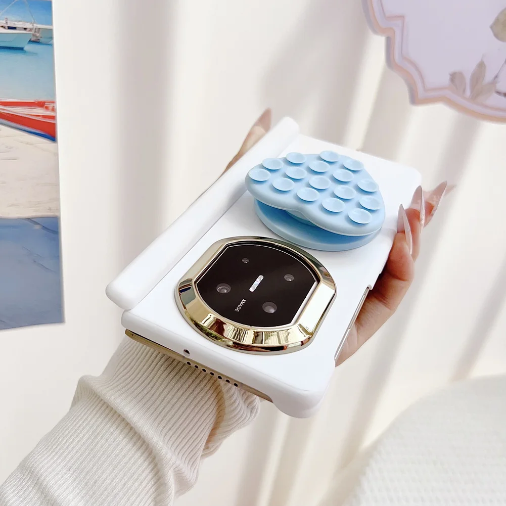 Cute Heart Suction Cup Phone Case For Huawei Foldable With Stand_voghion.com