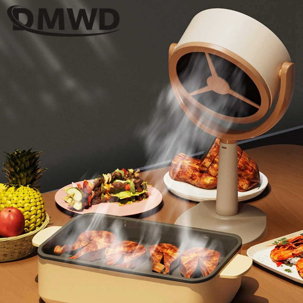 

DMWD бытовой мини-козырек с высоким всасыванием, настольный козырек, экстрактор воздуха, вентилятор для барбекю, кемпинга, удаление запаха, заряжаемый
