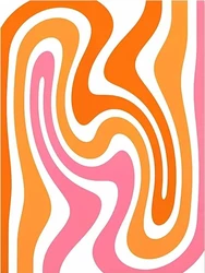 Vibrant Pink - Orange Strawberry Lemon Canvas Art - Modern Avant - Garde Wall Decor - 40x60cm No Frame (YELLOW)