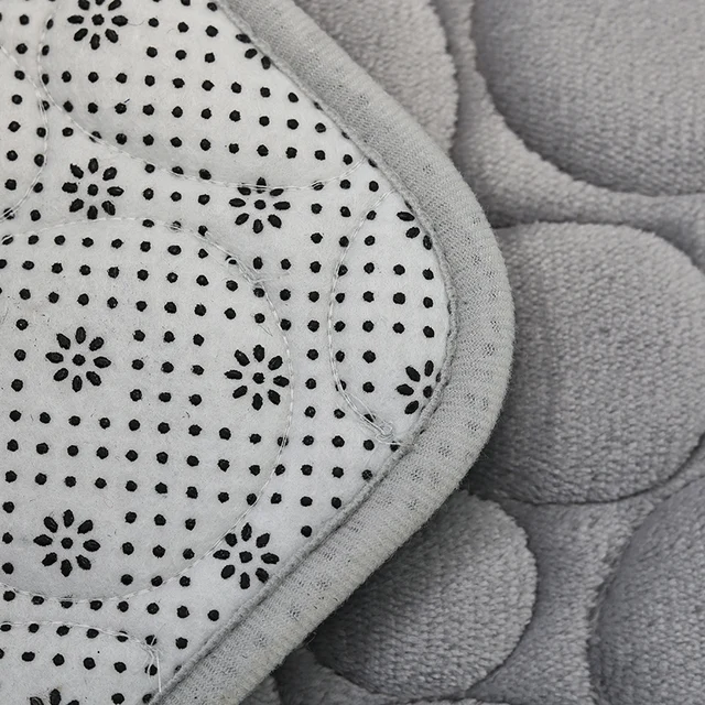 Ensemble de documents monochromes, simple, absorbant l'eau, non ald, polymère de sol, motif de pierre, confortable et doux, ensemble de trois pièces 5