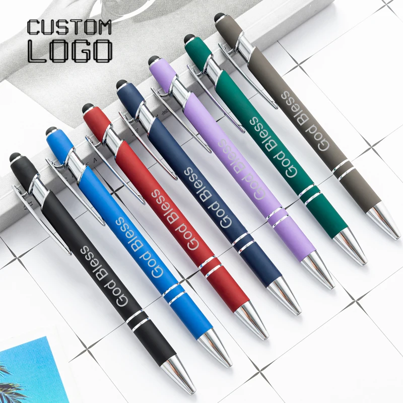 Touch Screen Dual Purpose Metal Ball Point Pen Personalized Customized Logo Enterprise Advertising Office Pens School Stationery jgmaker a5s 3d printer large print size 305x305x320mm touch screen high percision full metal dual z axis diy 3d drucker kit