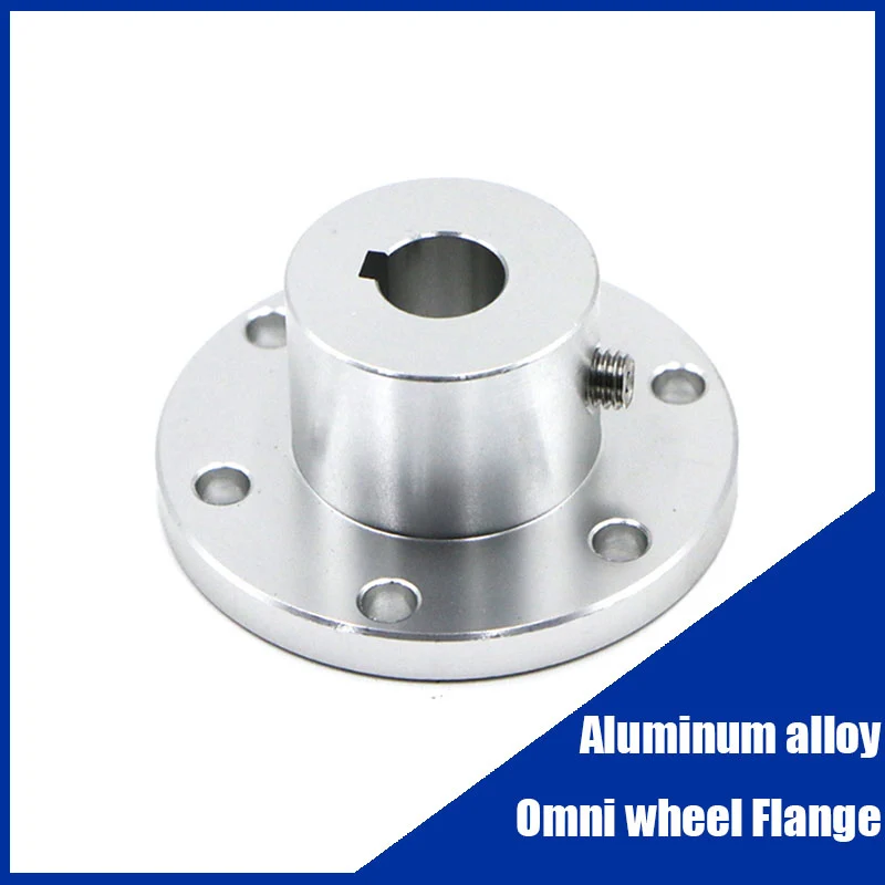 Flange Connector Flange Coupling High-strength aluminum alloy Omni wheel diameter 5 6 8 10mm 12 14 15 16 18 mm keyway coupling