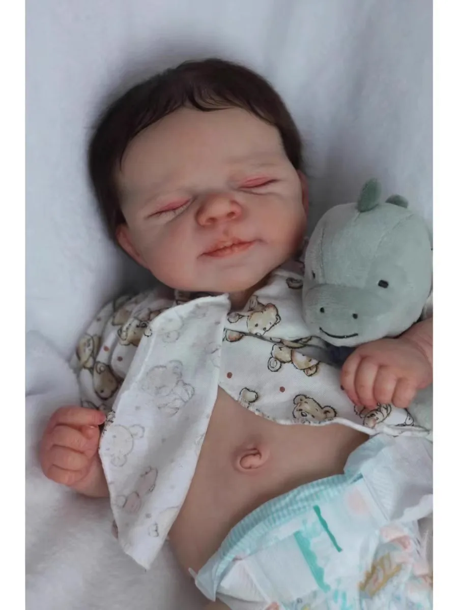 

pascale bebe reborn reallista de silicone 49cm Full Body Vinyl Reborn Girls Doll Handmade Newborn Bebe Doll For Children Gifts