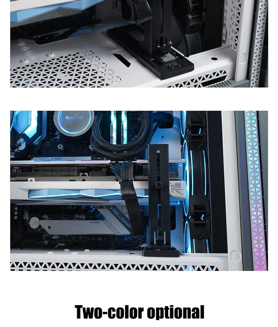 suporte GPU escalável, elevação Jack, companheiro, preto, branco