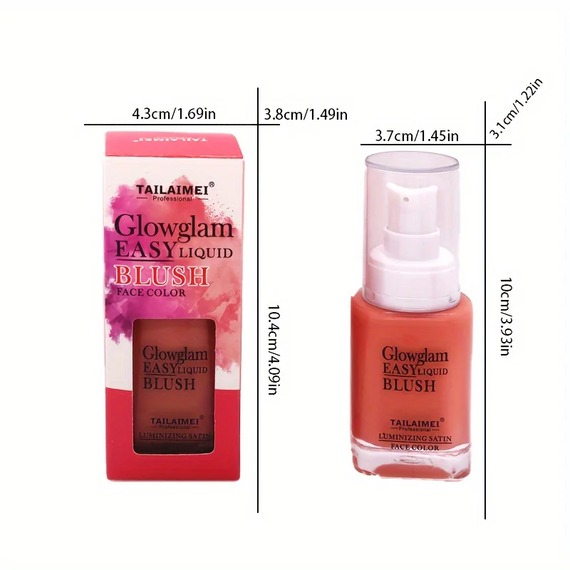 Liquid powder blusher air feeling light, thin, transparent, color rendering, long-lasting facial makeup powder blusher liquid 5