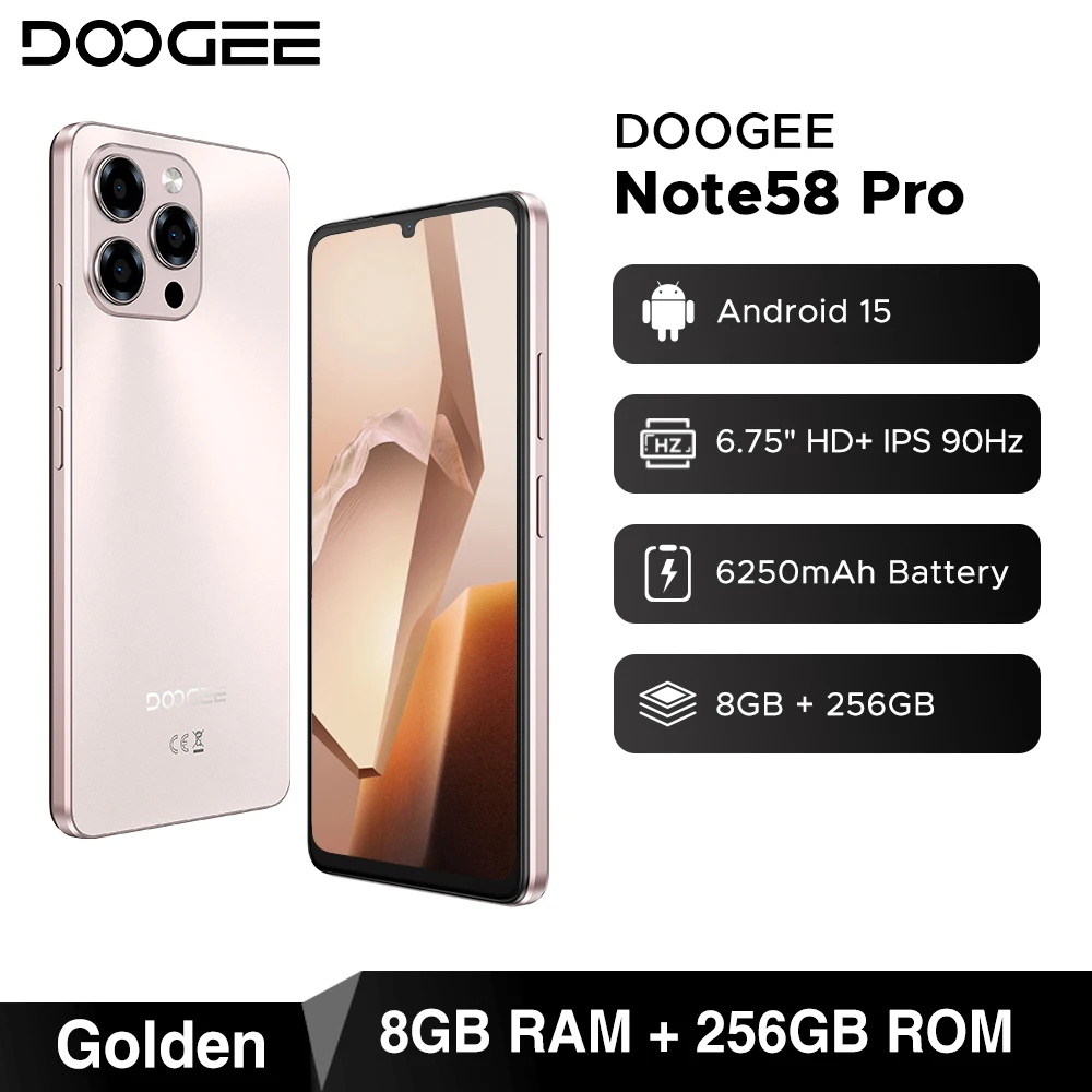 【未開封】DOOGEE Note58Pro Android16 RAM32GB Amazon | 【Android 16 SIMフリー スマホ 初登場】DOOGEE Note58