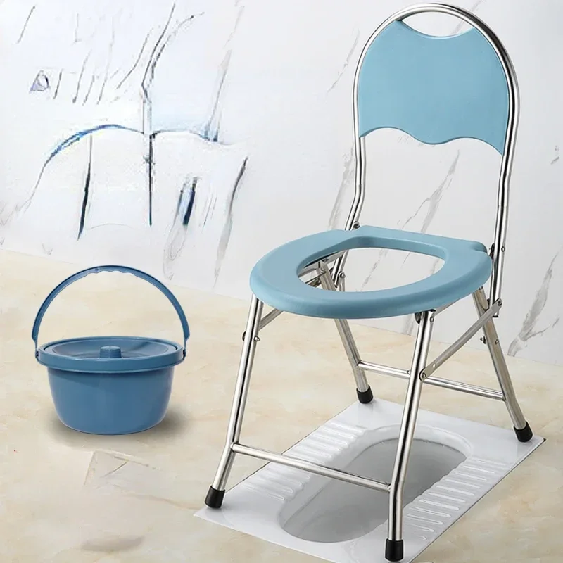 Foldable Elderly Toilet Chair  Hygienic and Movable Lavatory, Ideal for Disabled and Maternity Use, Easy to Sanitize Commode 2