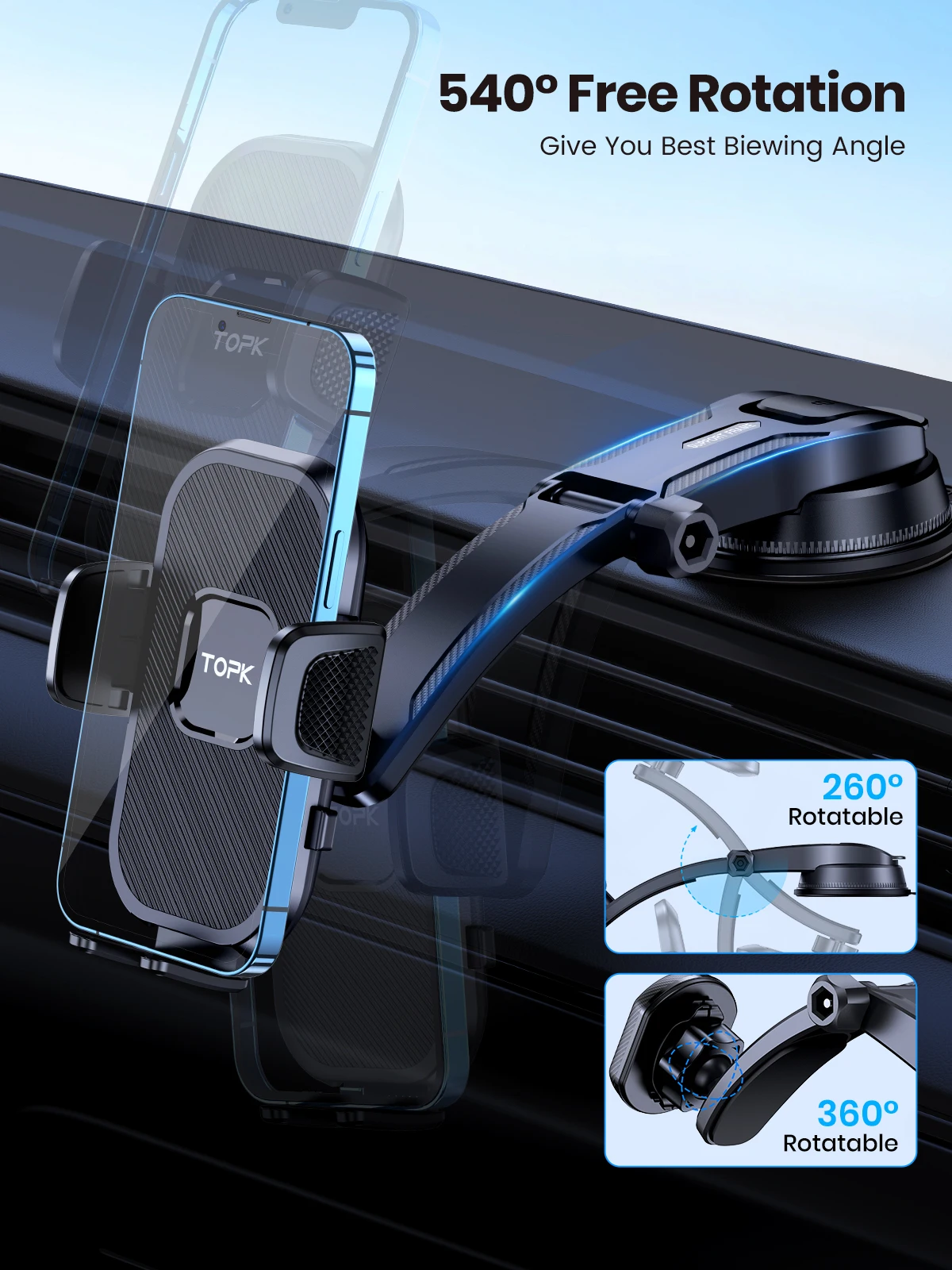 Gravity Car Phone Holder For iphone 11 12 Pro X 8 Universal Phone Holder Car Mou