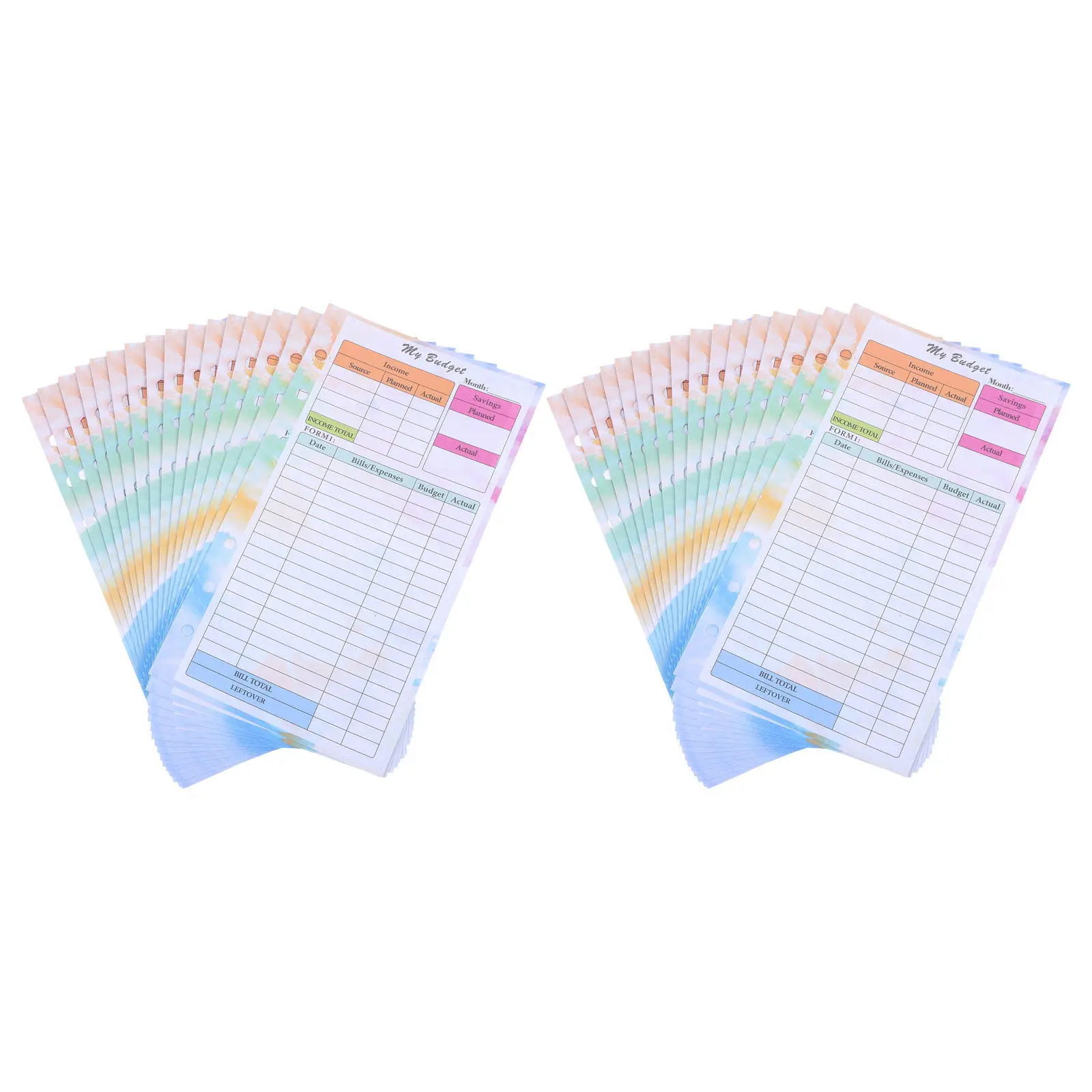 A6 루즈리프 리필 28매 6공 펀칭 바인더 속지 플래너 리필용 용지 월간 예산 플래너 용지