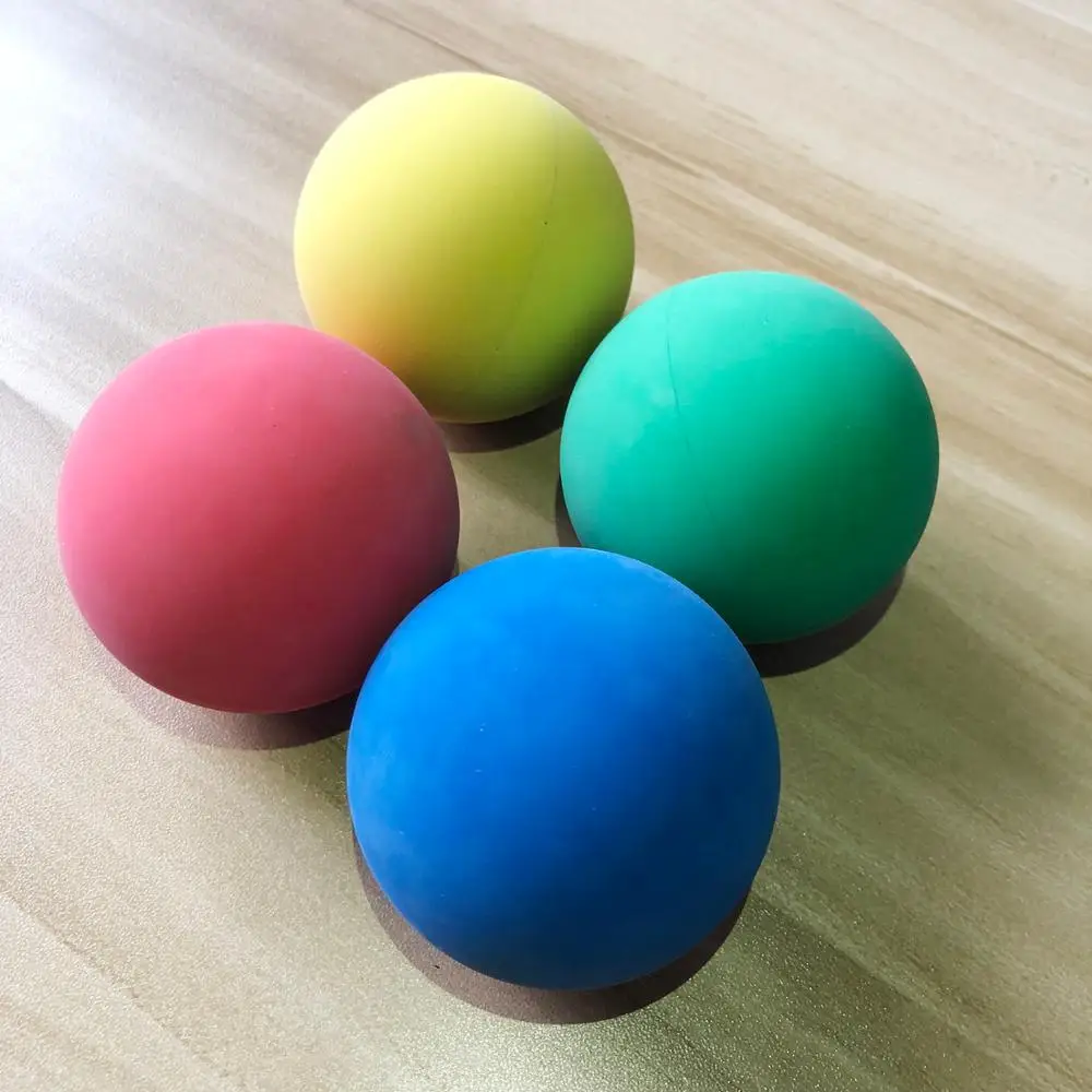 5.5cm Racquet Ball Squash Low Speed Rubber Hollow Ball Training Competition Thickness 5mm High Elasticity Random Color 12pcs/lot
