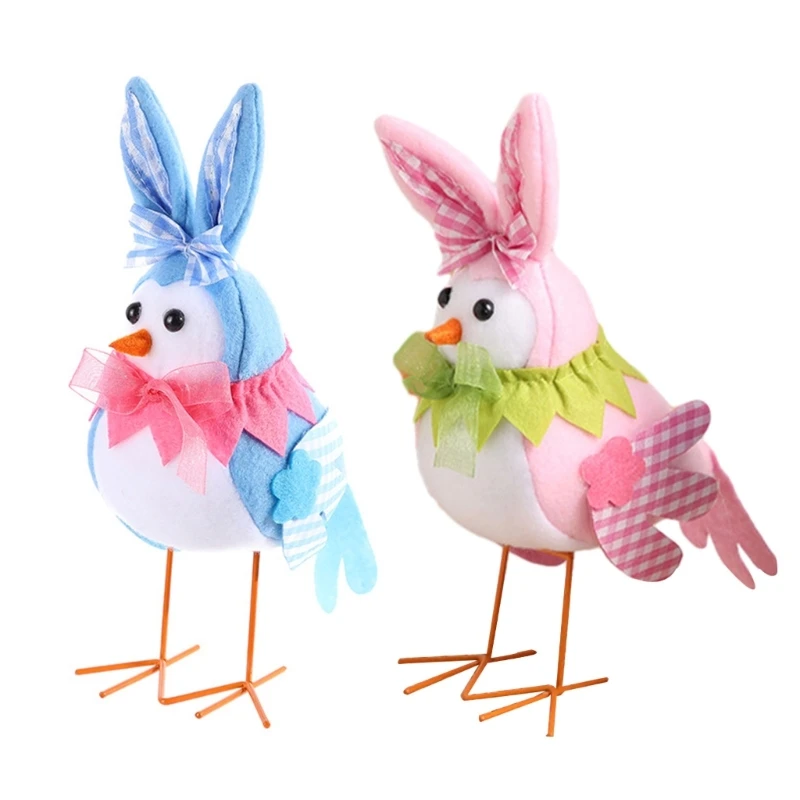 

Festive Easter Decor Cartoon Plush Bird Figurine for Home Display Delightful Easter Decor Placed on Desktop,Bookshelfs