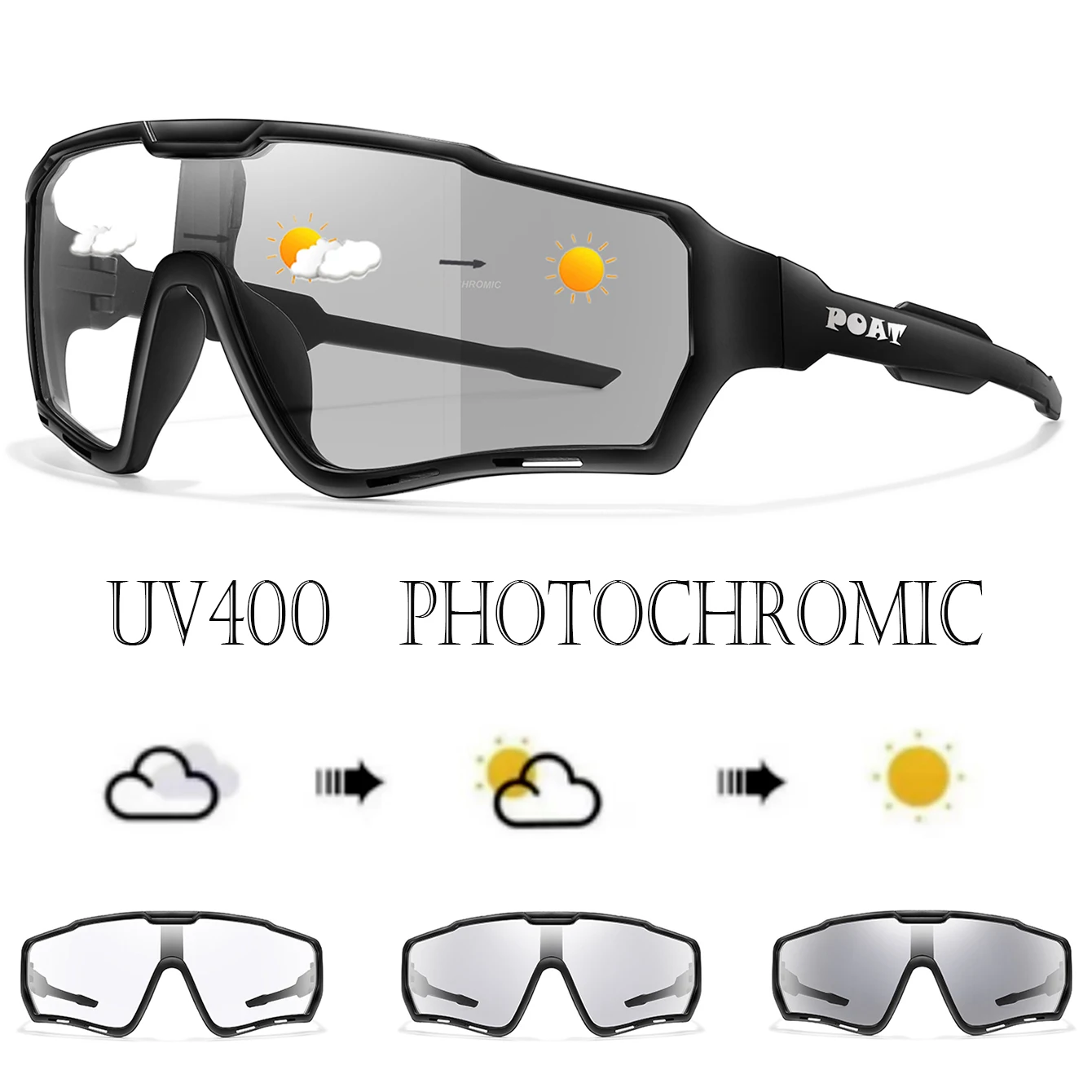 POAT Sunglasses Photochromic Cycling Fishing Running