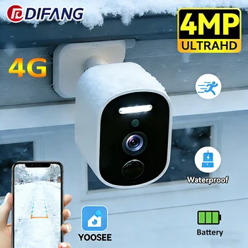 Yoosee 4G Sim Card Camera Portable 4MP Wireless Surveillance Camera 5000mAh Battery Video Monitor Outdoor Mini Security Camera 1