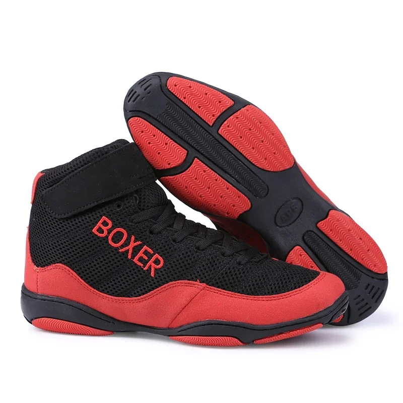 

New Professional Boxing Shoes Men Light Weight Boxing Sneakers for Men Comfortable Wrestling Shoes Anti Slip Wrestling Sneakers