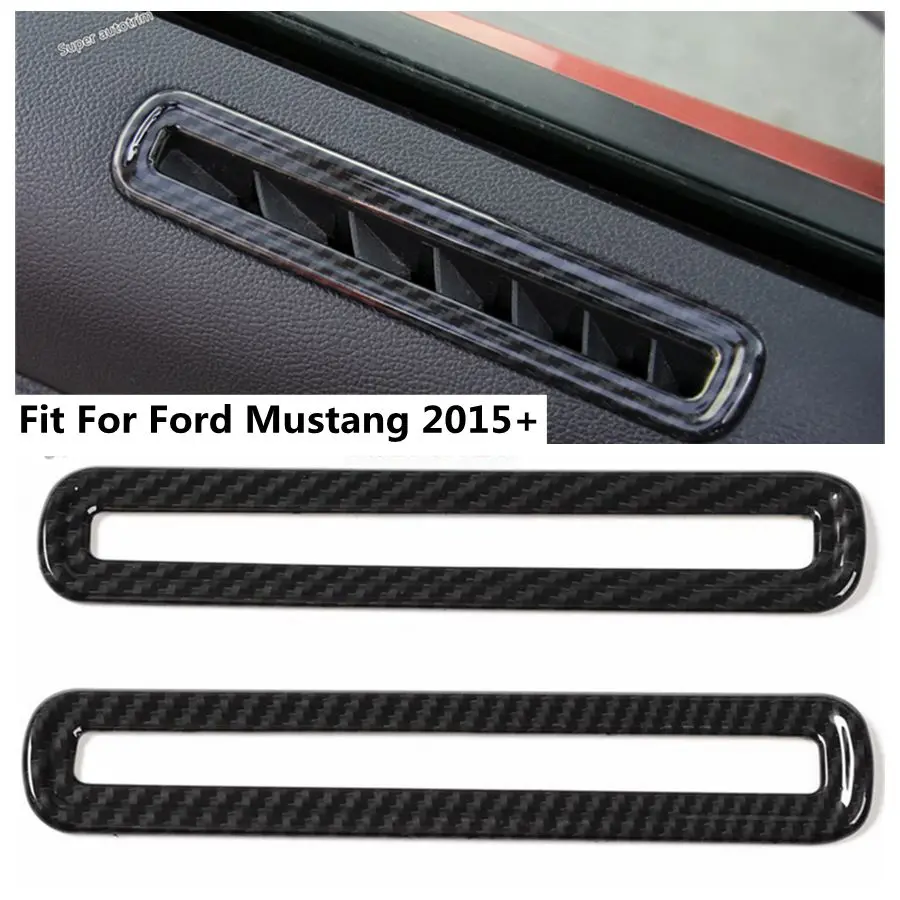 

Lapetus Car Door Air Condition AC Outlet Vent Cover Trim ABS Carbon Fiber Fit For Ford Mustang 2015 - 2017 Accessories Interior