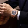 POEDAGAR Classic Men's Watches Trend Fashion Original Quartz Watch for Man Waterproof Fine Steel Chronograph Wristwatch Date 6