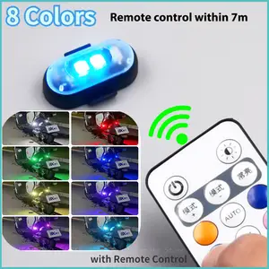  1797 LED Anti-Collision Lights with Remote Wireless Strobe 7  Colors for Motorcycle Drone Aircraft Truck Bicycle RC Car Magnetic RGB USB  Charging Skating Skateboard Running Night Flying 6Pcs : Tools 