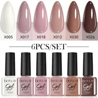 LILYCUTE 6Pcs/set 7ml Coffee Series Gel Nail Polish Kit 125 Colors Manicure Semi Permanent Soak Off UV Nail Art Gel Varnish 1