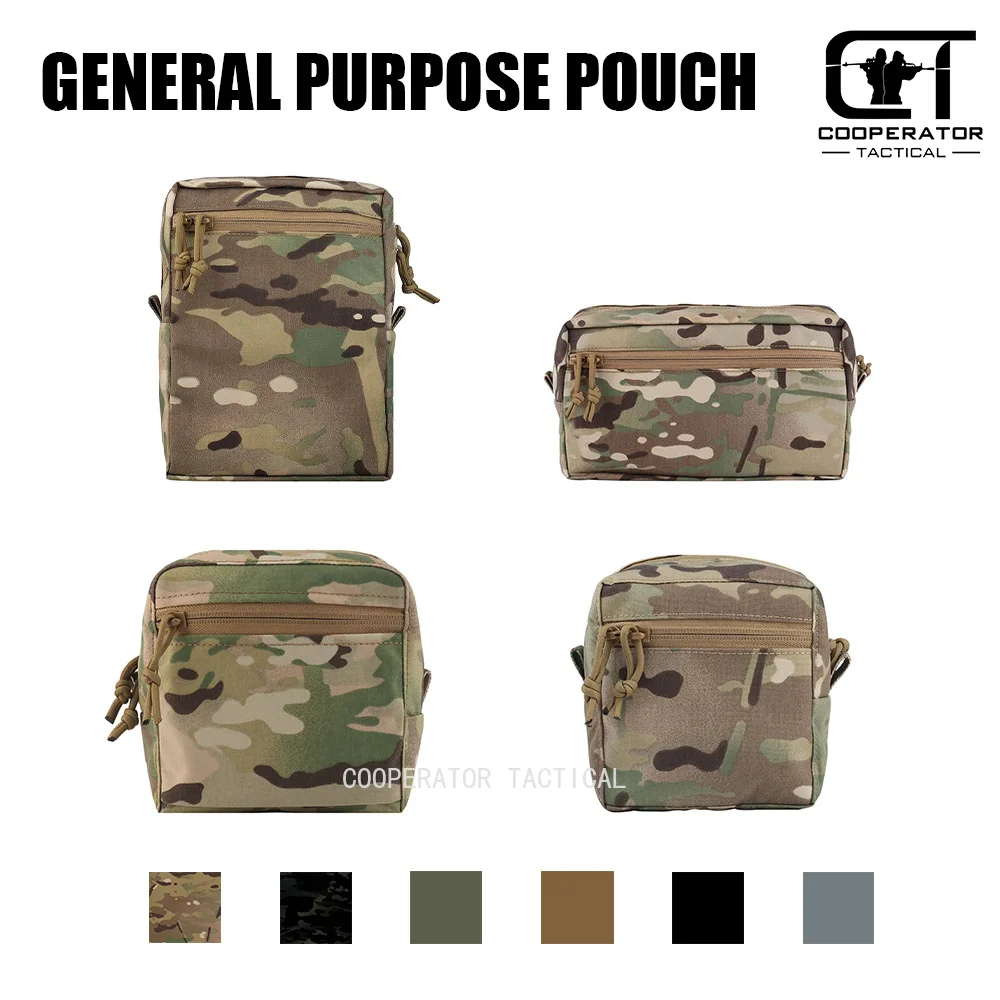 

Tactical Molle Utility Pouch General Purpose Dump Pouch 500D Nylon Cordura YKK Zipper EDC Belt Vest Accessories Utility Pouch