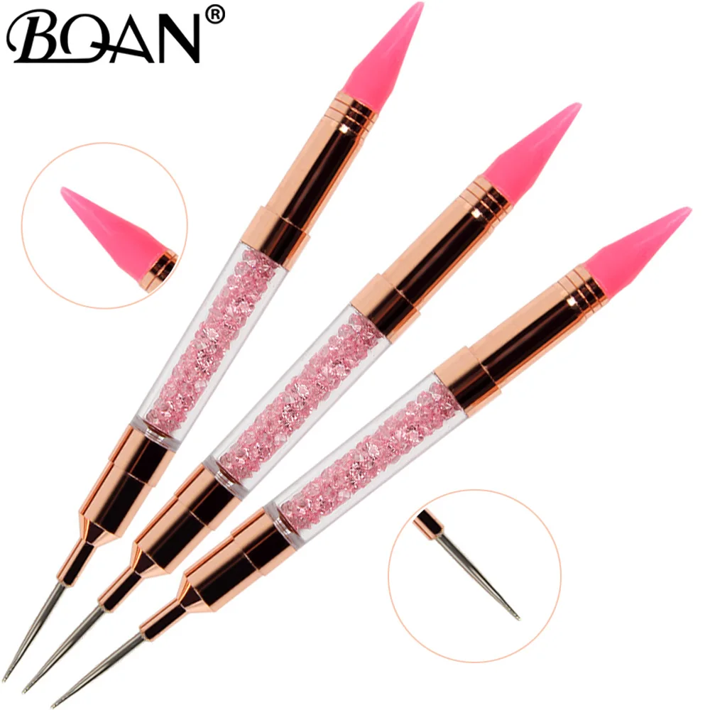 Nail Art Brushes - Dual-Ended Brush and Dotting Tool Set - Elegant Nail  Pencil Set with Shiny Handle - Easy-to-Use Professional Eyeliner Tool  5-Piece Nail Art Dual-Ended Dot Drawing Pen Nail Art