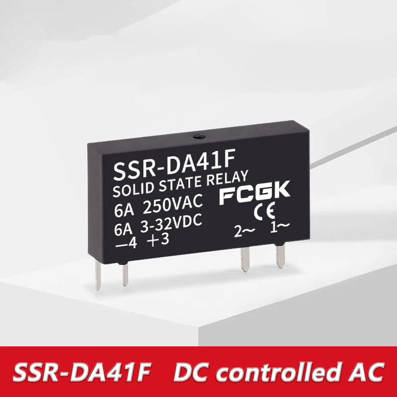 Slim Solid State Relay, 6A Din Rail, DC/AC Control