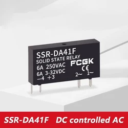 Slim Solid State Relay, 6A Din Rail Mount, DC & AC Control - SSR - DA41F