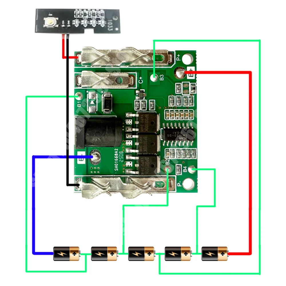 전동 공구 리튬 배터리 PCB 충전 보호 회로 기판 BMS Makita Lomvum Zhipu Hongsong 21V 배터리 용 원본 없음