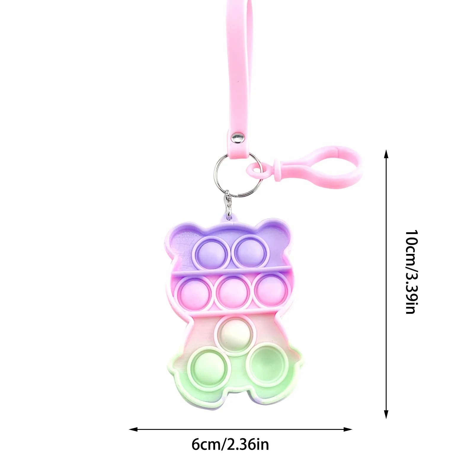 Mini Pops Simple Dimple Keychain Its Push Bubble Anxiety Sensory Fidget Toy Anti Stress Relief For Autism Adults Key Chain Toys squishy mesh ball Squeeze Toys