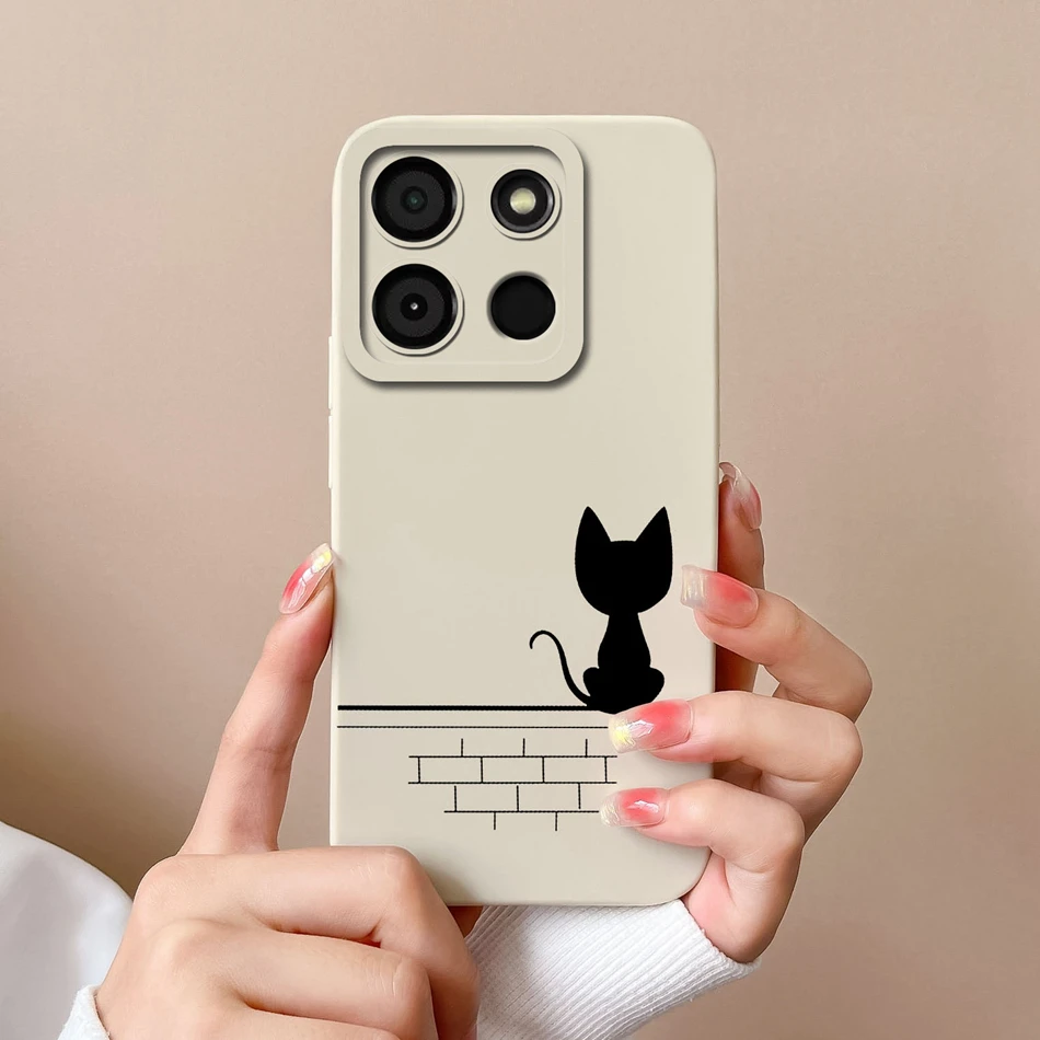 Funny Back Cover with Camera Protection - Soft Original Liquid Silicone Coque
