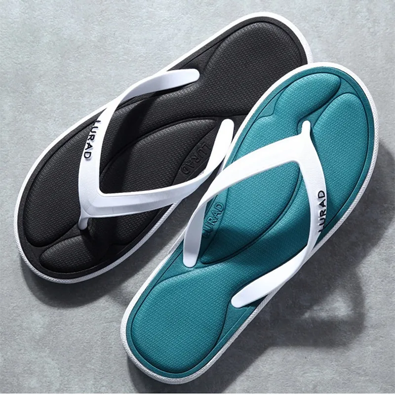 

3D Memory Sponge PU Massage Men's Flip Flops Summer Antiskid Outdoor Sandal Clip Casual Beach House Rubber Soft Women Slippers