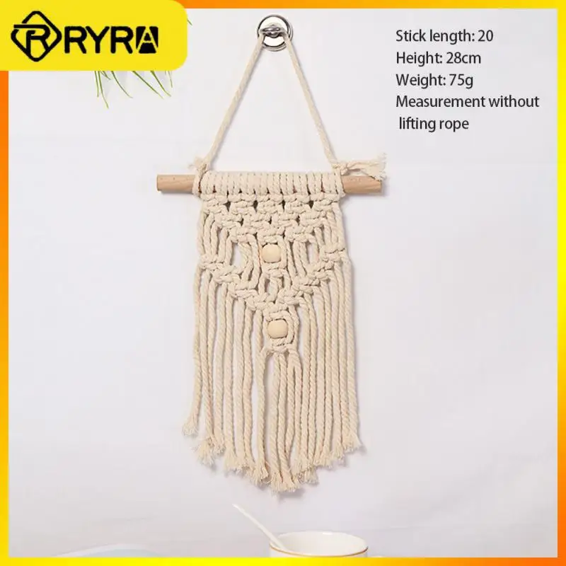 

Woven Tapestry Hand-woven Pendant Wall Hanging Art Bohemian Crafts Macrame Decoration Home Bedroom Decoration Tapestry