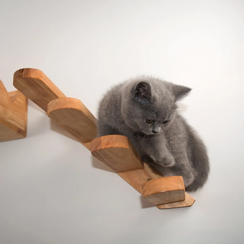 new for Cat Climber Stairs 4- Step Ladder Wall Mounted Shelf for Cat Steps