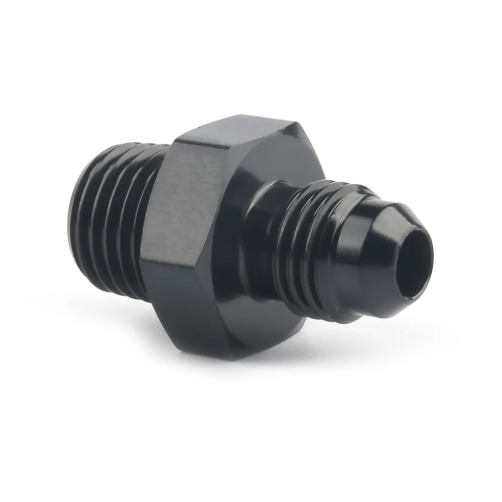 Black Straight Fuel Hose Adapter Pipe Fitting AN3 AN4 AN6 AN8 AN10 AN12 To 1/8NPT 1/4NPT 3/8NPT 1/2NPT 3/4NPT