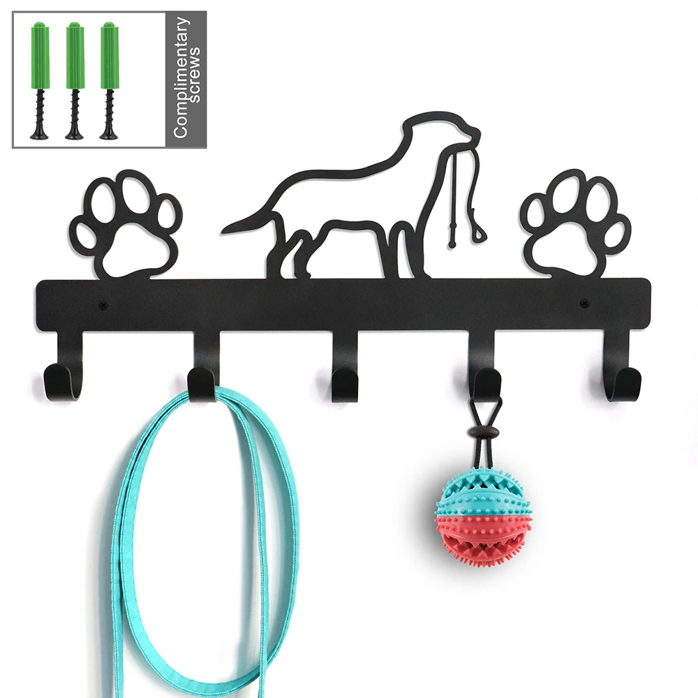 4/5/7 Hooks Metal Pet Dog Leash Hanger Hook Dog leash Wall Rack Holder