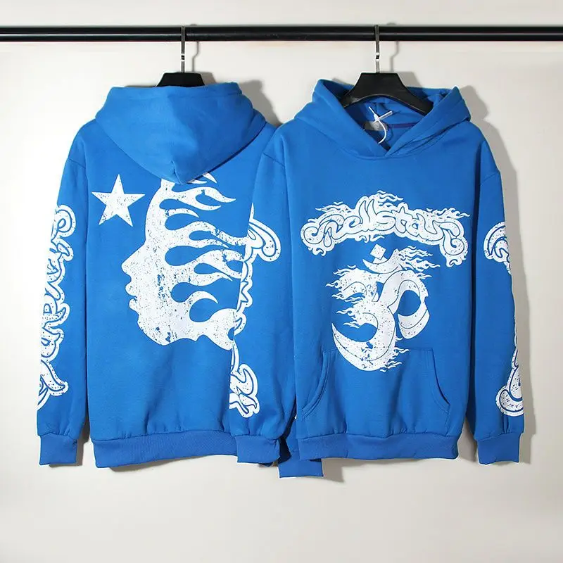 European And American High Street Retro Hiphop Hoodie Small Crowd Plush Men's And Women's Hoodie Slouchy Style