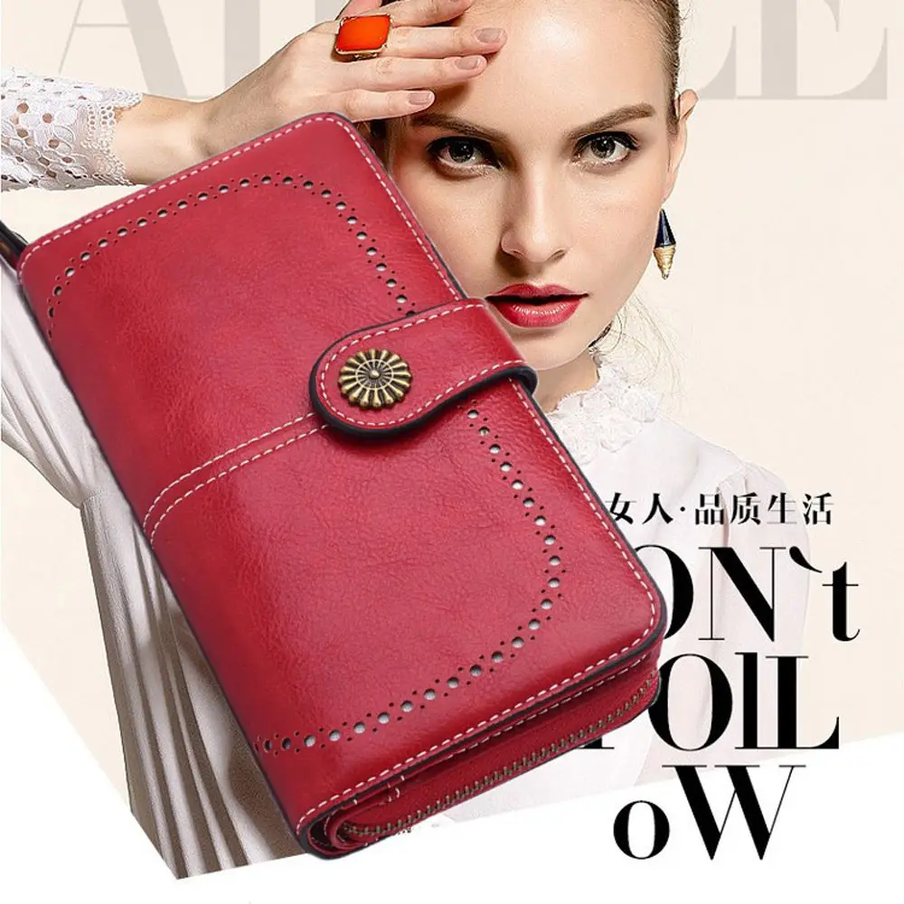 

Elegant Money Bag Flower Solid Color PU Leather Korean Handbag Purse Wallets Women Coin Purse Card Holder