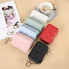 Women Lipstick Bag PU Leather Makeup Case Mini Purse Organizer Cosmetic Bag Mirror Lipstick Pocket Coin Wallet 1