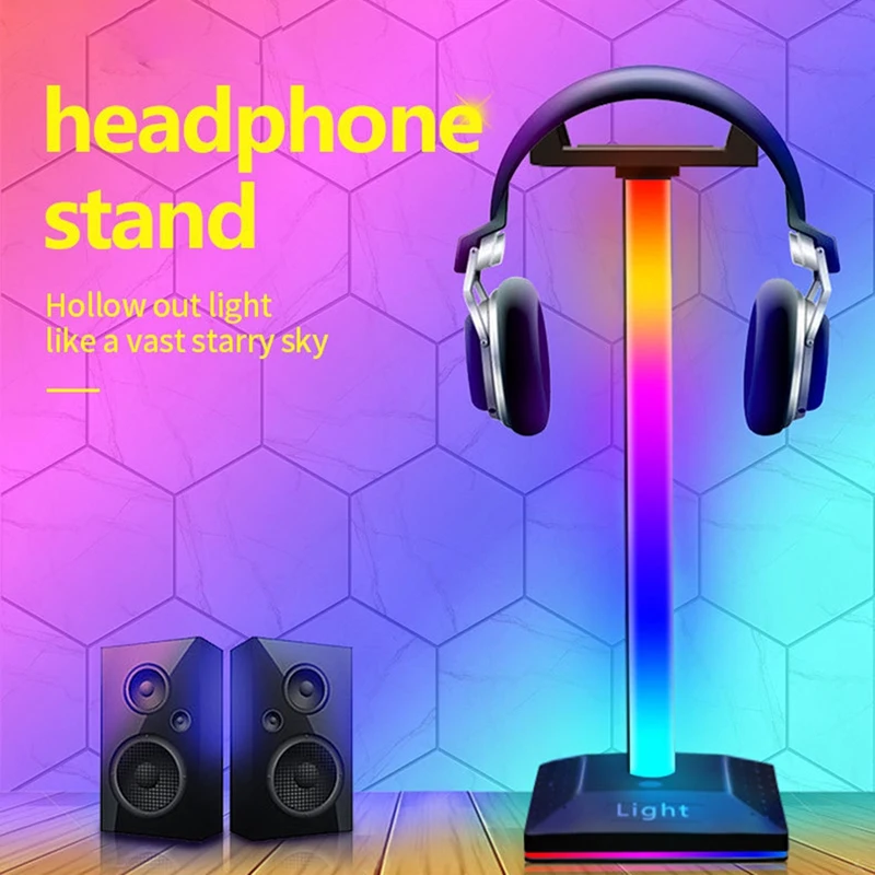

Светящийся кронштейн для наушников RGB, функция поднятия ритмичной атмосферы, многофункциональный кронштейн, стойка для игровой гарнитуры