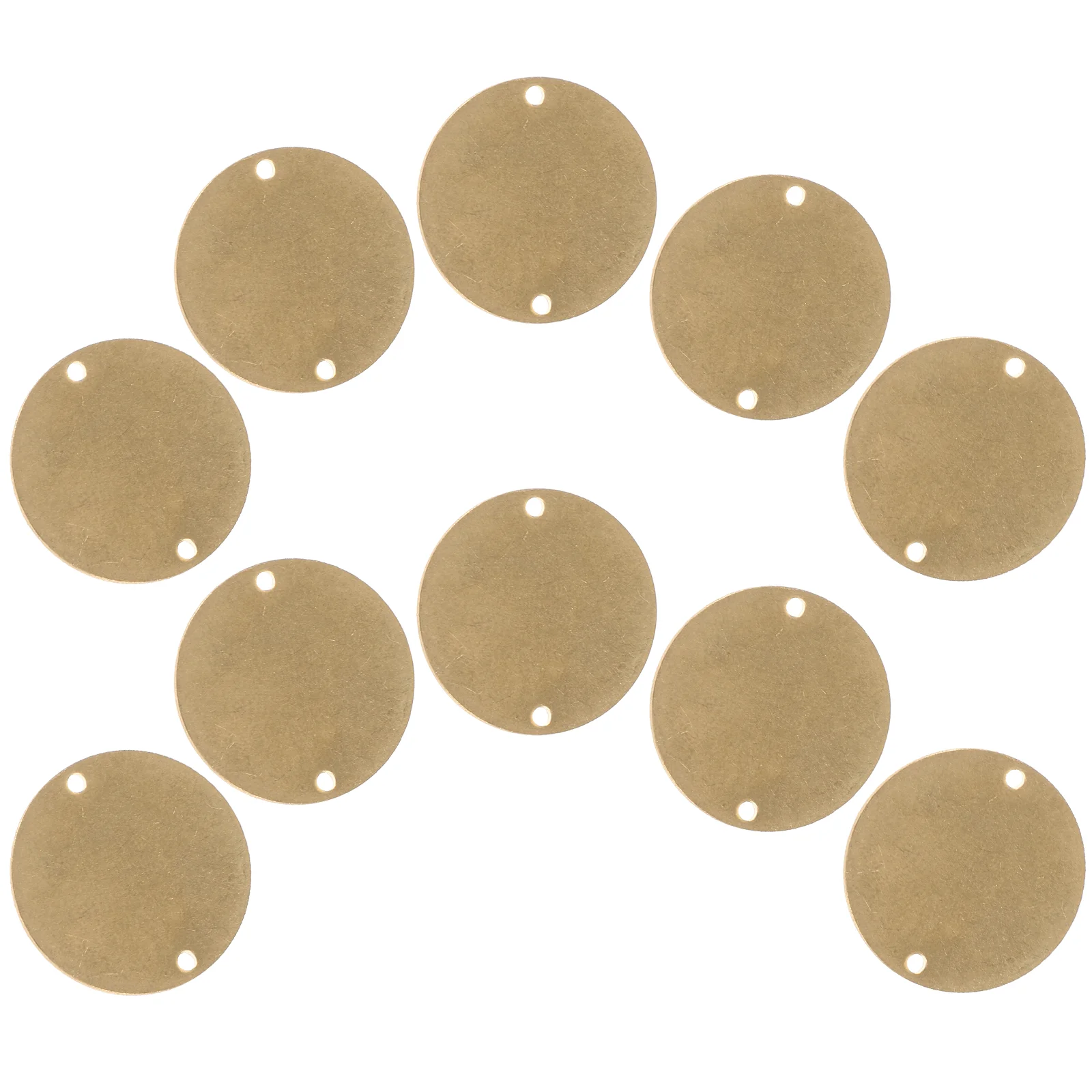

10 Pcs Stamping Blank Connector Blanks Tag Gold Decor Round Copper Circle Disc Flat