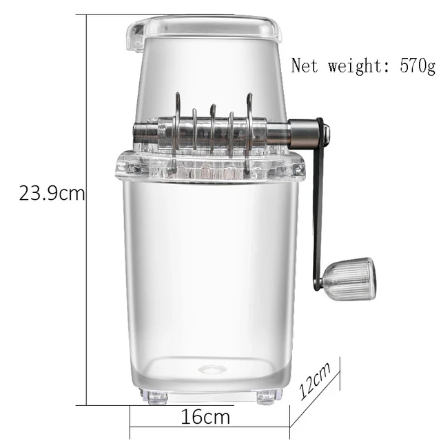 Manual Ice Crusher Mini Ice shaver Chopper Manual Snow Cone Smoothie Maker Ice Block Breaking slush Machine 6