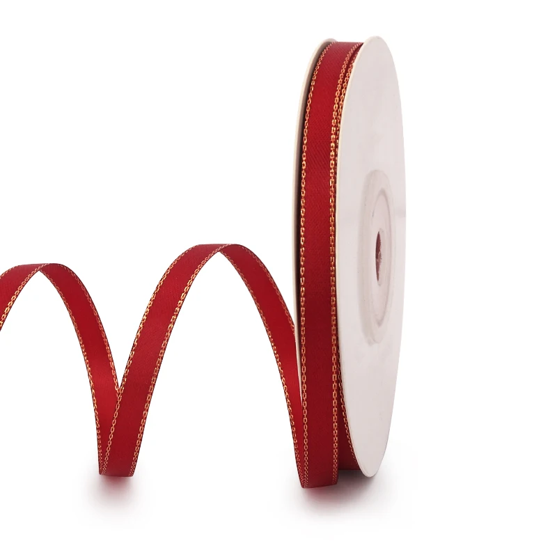 Elegant Gold Rim Ribbon - 20 Yards for Gift Packaging & Decorative Crafts