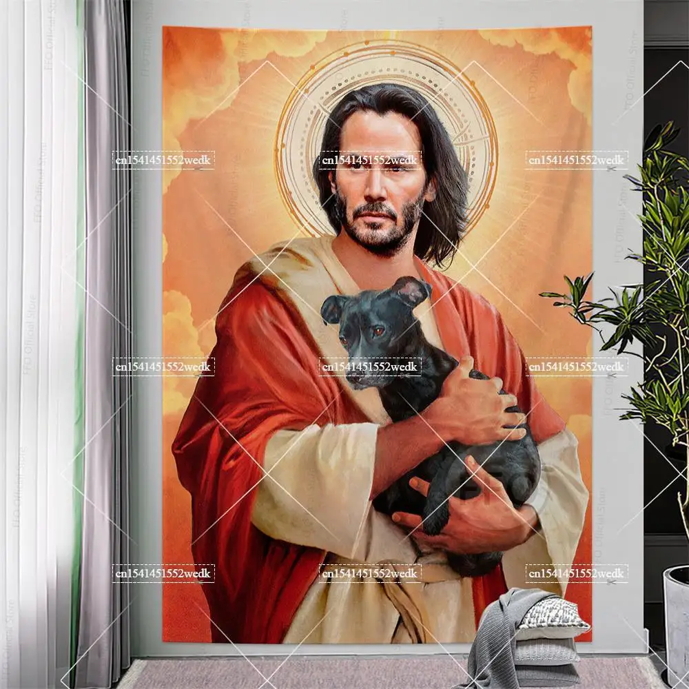 Tapestry decor Rapper Snoop Dogg Jesus Tapestries Wall Carpets Bedroom Background Decoration