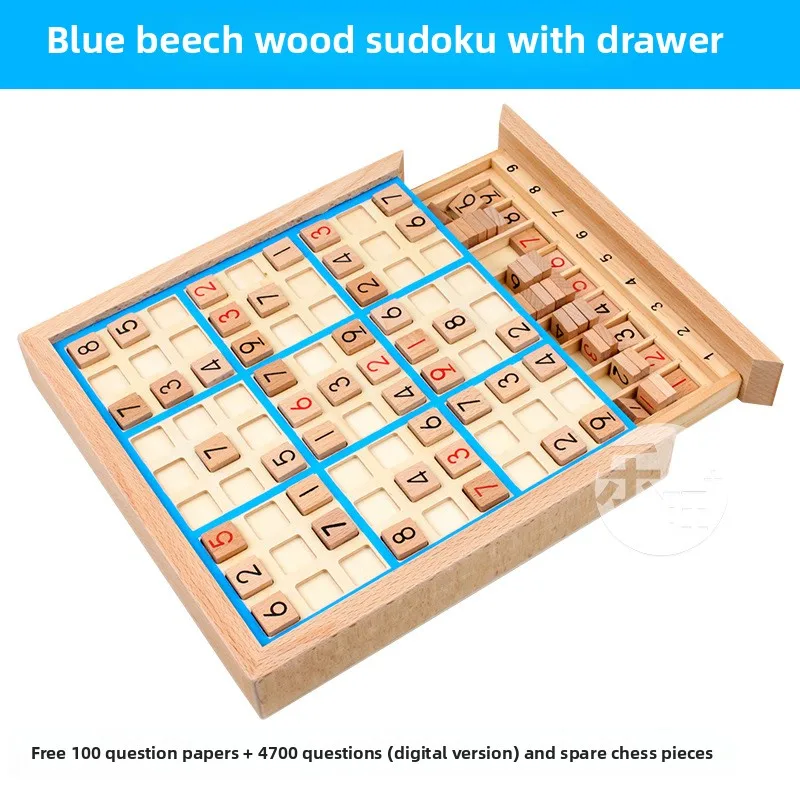 Wooden Sudoku Jiugongge Puzzle Board Game