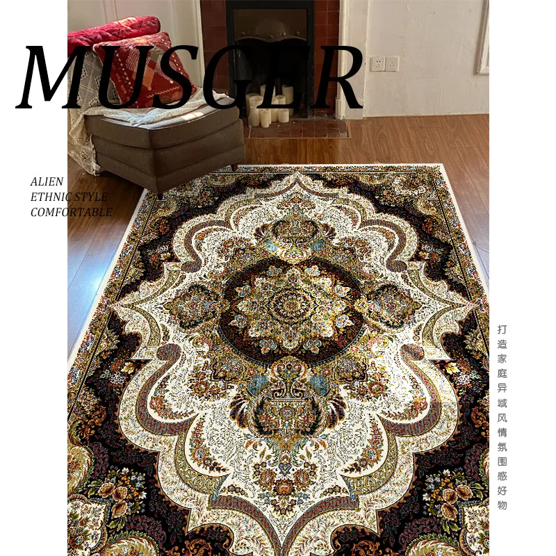 

New Persian Living Room Carpet Turkish National Wind Bedroom Bed Blanket Hotel Bed Mat Carpets for Entry Door Bedroom Area Rug