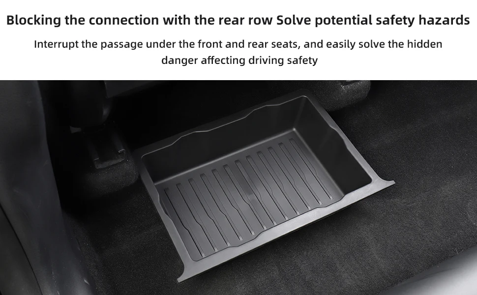 TPE Under Seat Storage Box For Tesla Model Y Car Organizer Underseat Drawer Holder Hidden Space Bins Chair Tray Car Accessories